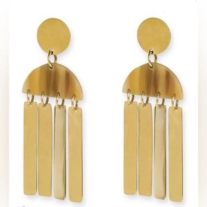 SOKO 24k Gold Plated Maxi Horn Cala Earrings NWT  Current retail is $258.00